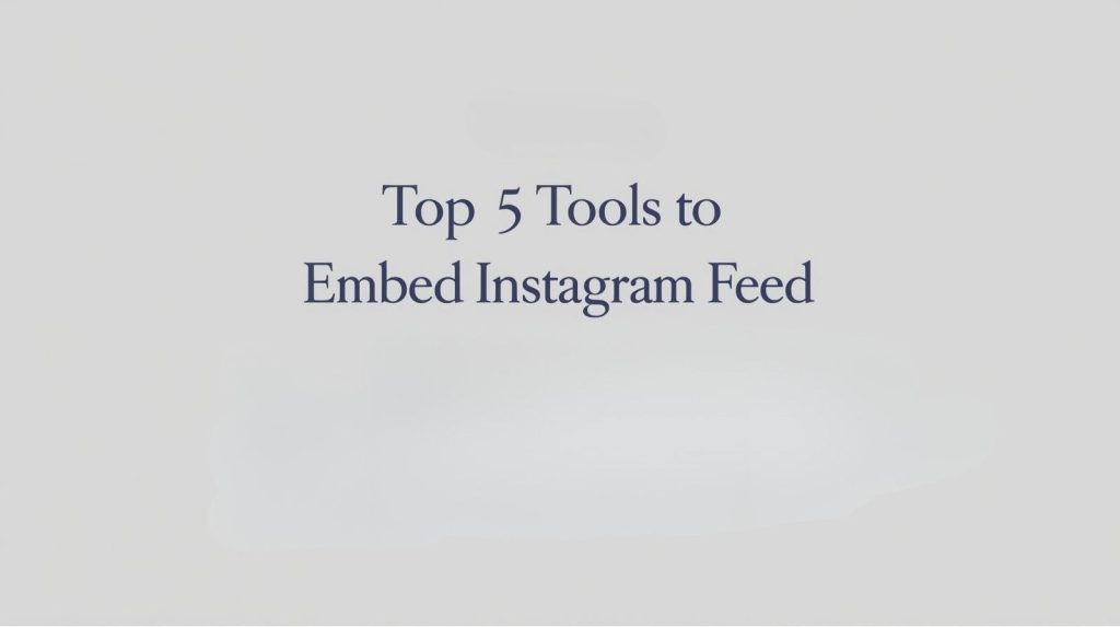 5 tools to embed instagram feed