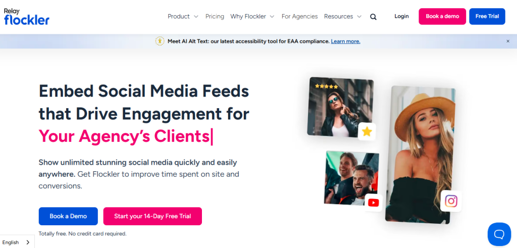 Flockler - tool to embed instagram feed
