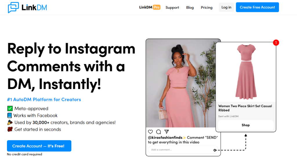 LinkDM - Instagram Automation Tool