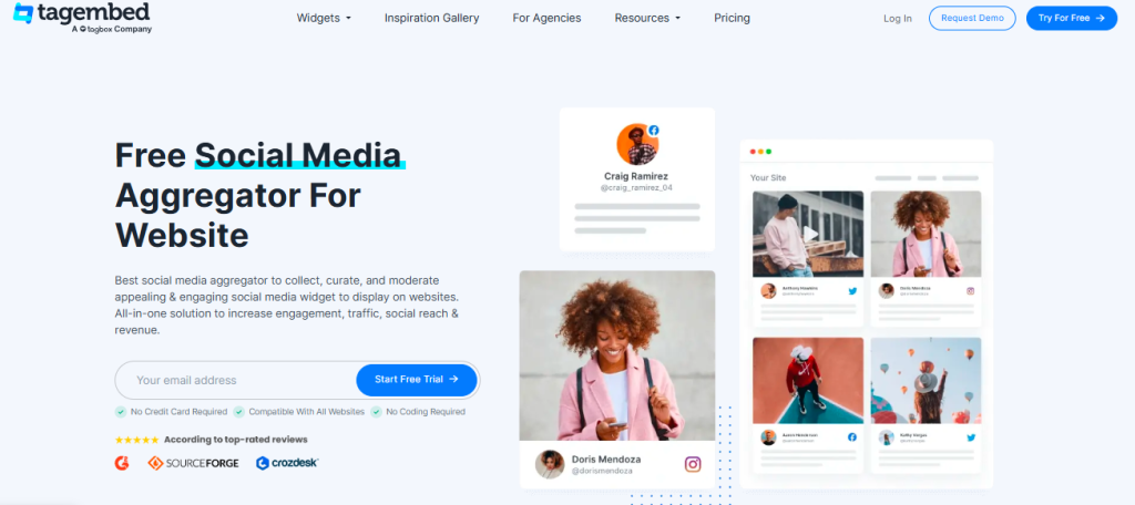 Tagembed - Hashtag Aggregator tools