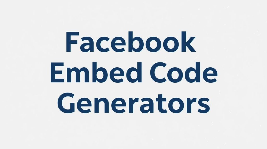 facebook embed code generator