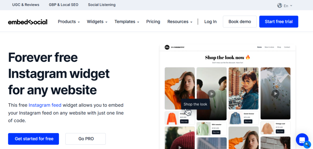 top instagram widget - Embedsocial