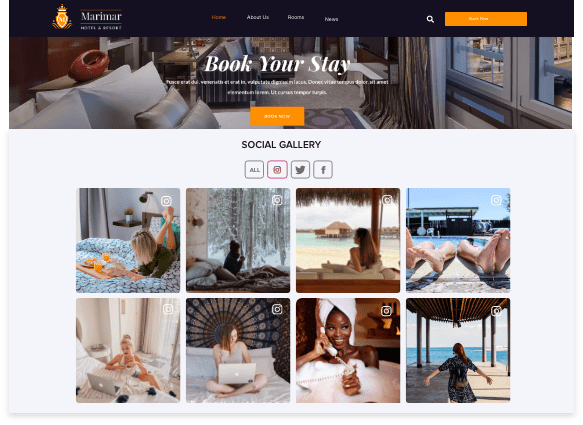 add a social wall on website